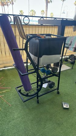 Rolling Exercise Gear Rack