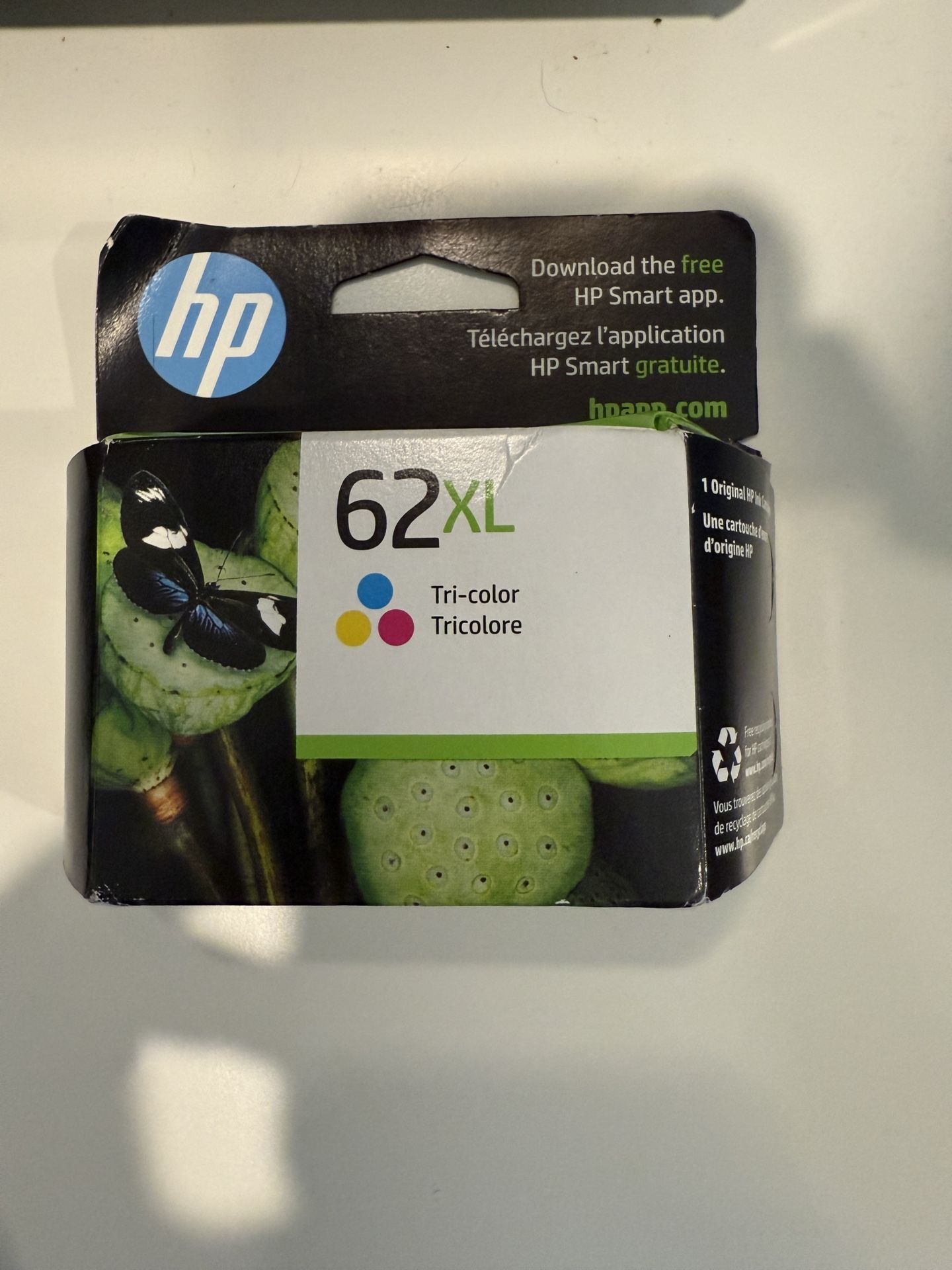 HP 62XL Tri Color Printer Ink Cartridge Brand New