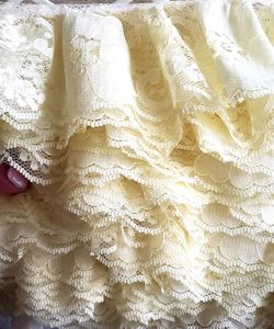 Pastel Yellow Ruffled Lace