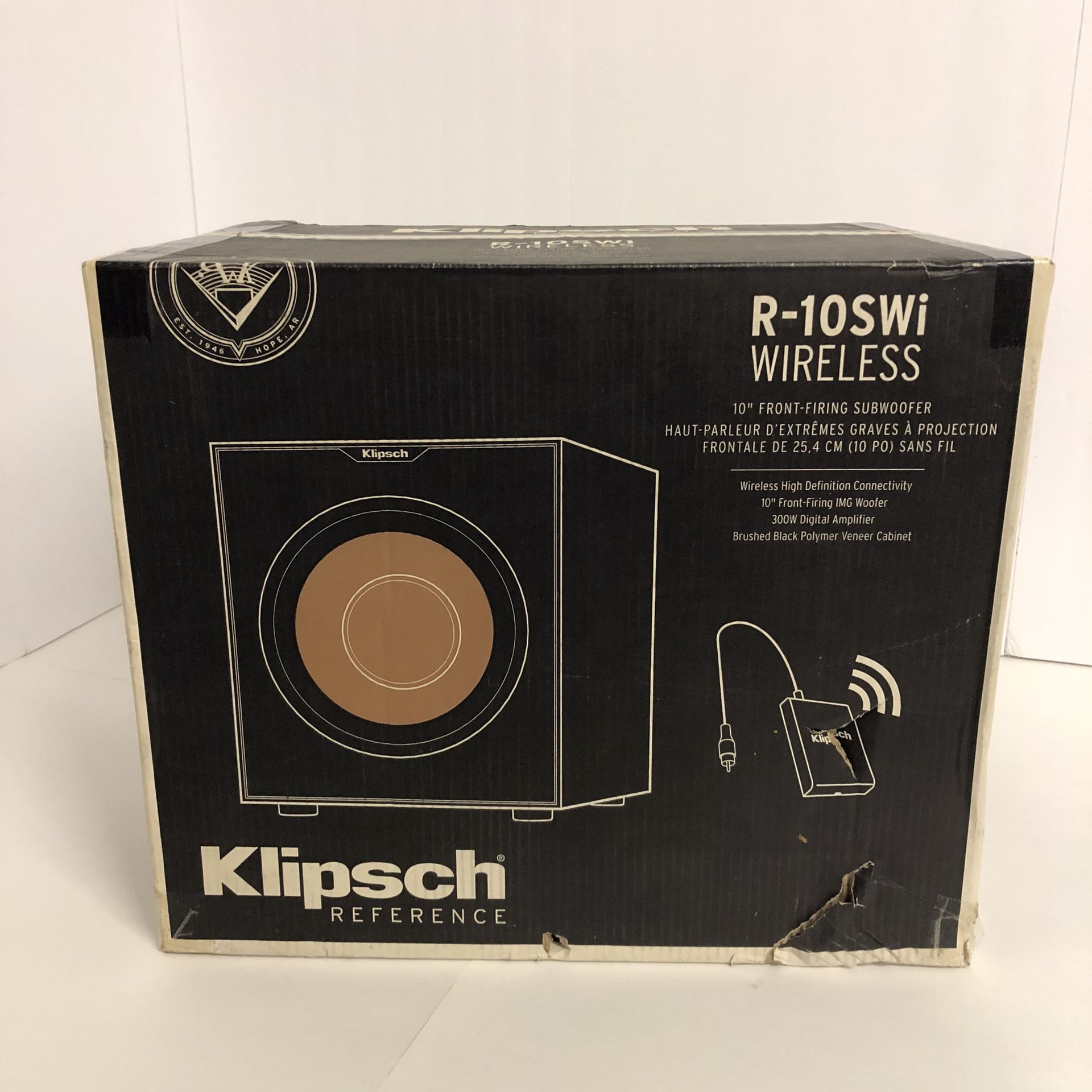 Klipsch wireless Home theater subwoofer 10” 300 watts