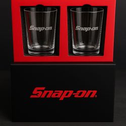 Snap On Tools 2 Clear Snap On Glass Cups 