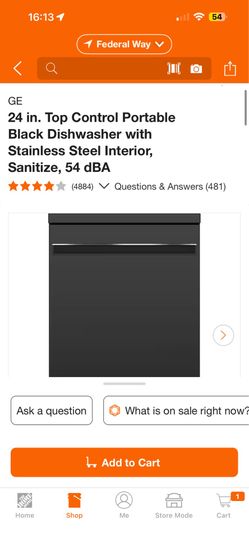 Like new portable dishwasher