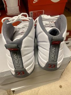 White/Gray Retro Jordan 12 Sz 11