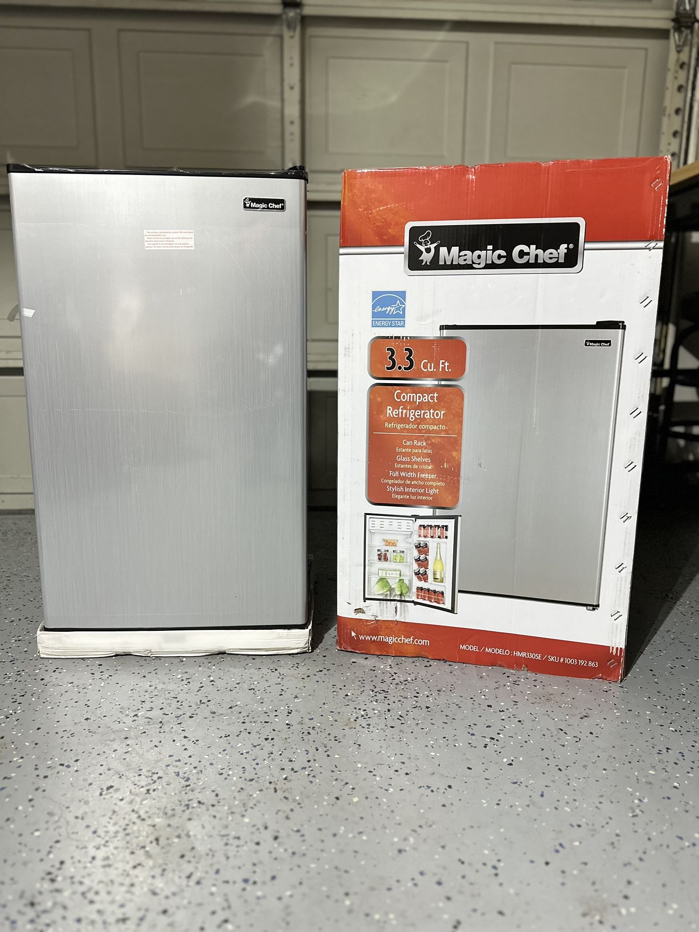 Magic Chef 3.3 cu. ft. Mini Fridge in Stainless Look