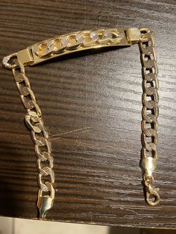 Mens 18k Brazilian Gold Filled Bracelet 