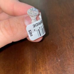 Forever bride 1/2 crew genuine diamond 10k white gold size 7 ring 