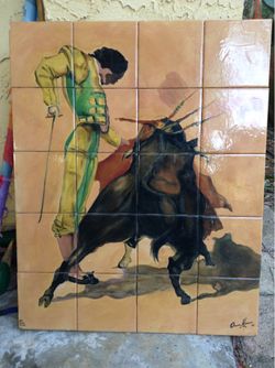 Placa de torero  22 X 17 1/2  $150.00 CASH, TEXT FOR PRICES.