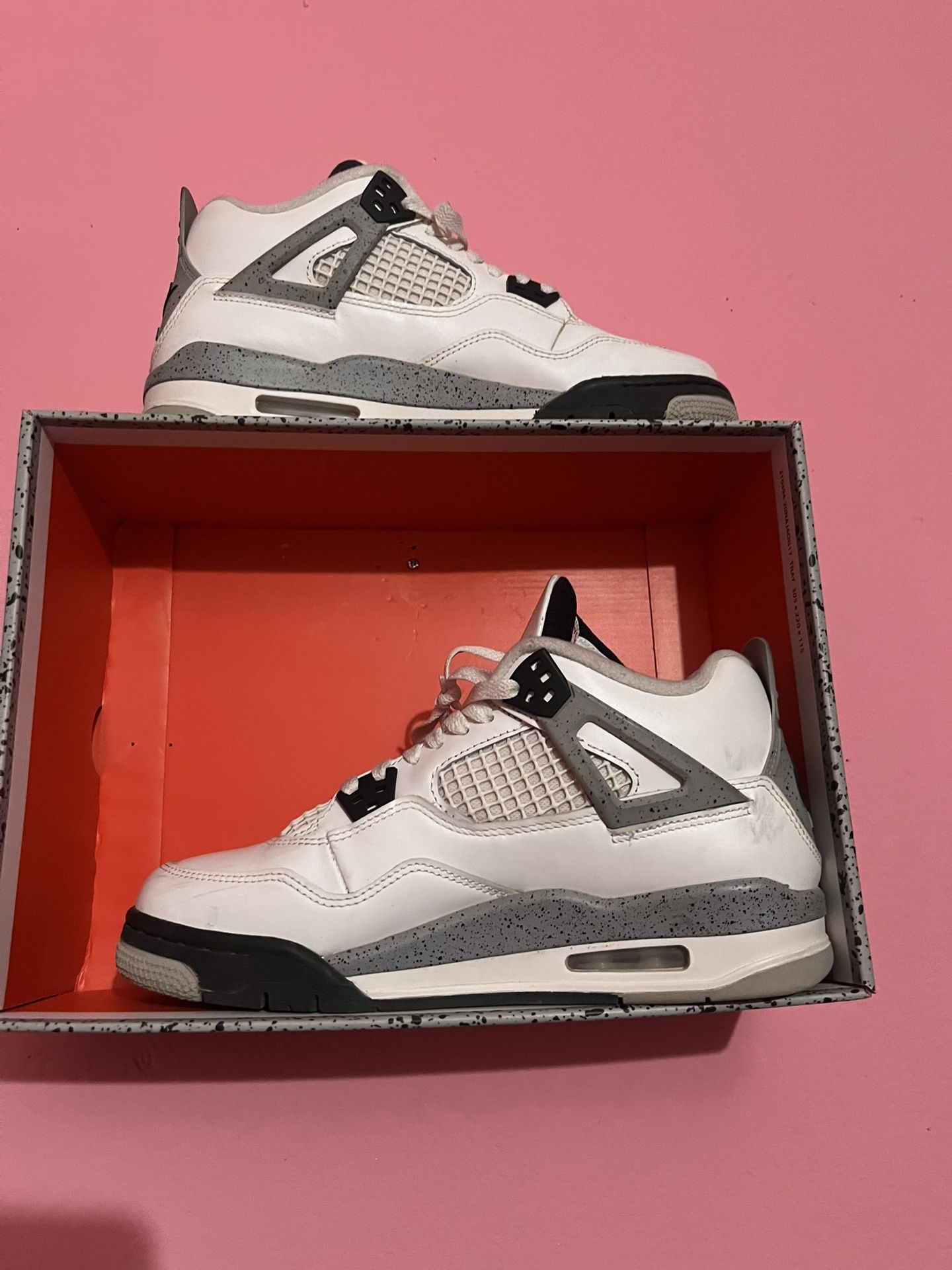 Air Jordan 4 Retro “White Cement” (2016) Sneakers Women’s US 7Y