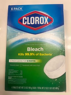 Clorox Bleach Toilet Tablets 6 Pack