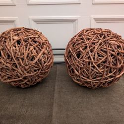 Large Wicker Rattan Balls