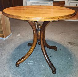 Vintage Solid Wood Bentwood Accent End Table