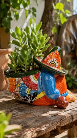 Talavera siesta men planter