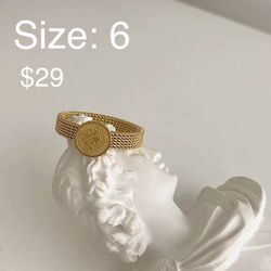 Antique Chic Coin Ring 