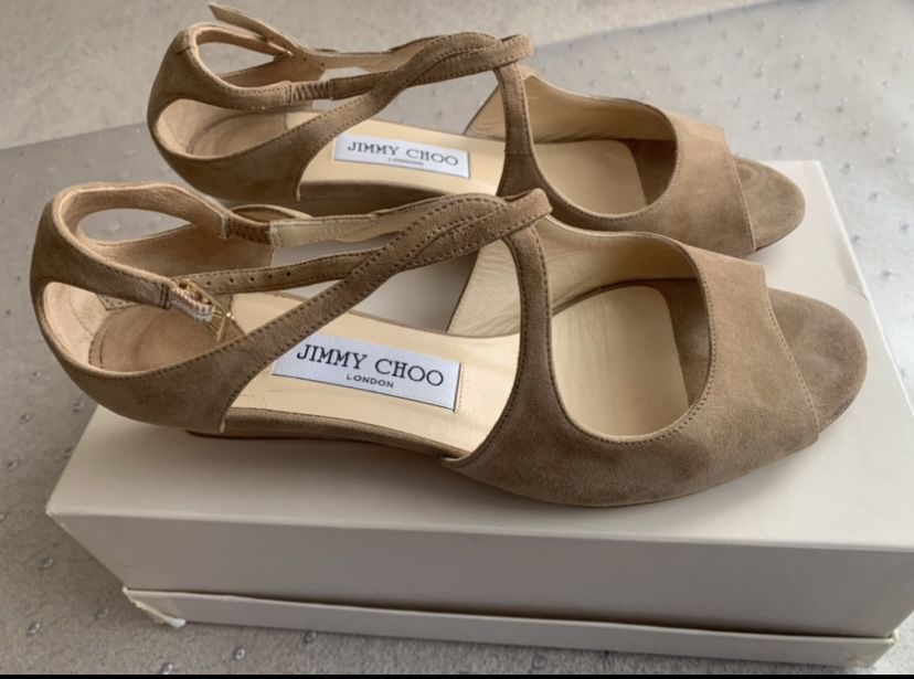 Jimmy Choo Shoes Suede Wedge Sandals