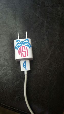 Custom monogram charger stickers