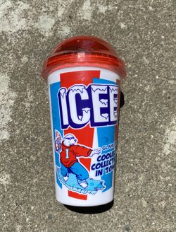 GlamLite Icee Lip Gloss Trio Set + Reusable Cup, Lid, NO Straw - Sealed (1 set)