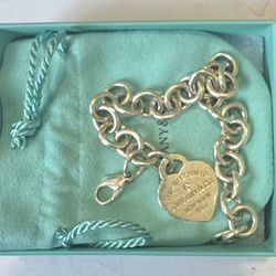 Return To Tiffany Tag Bracelet Sterling Silver With Diamond
