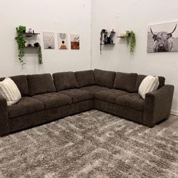 Brown Sectional Couch - Free Delivery