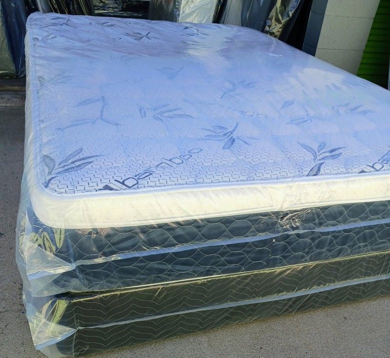 Queen Size Mattress Europillowtop And Box Spring