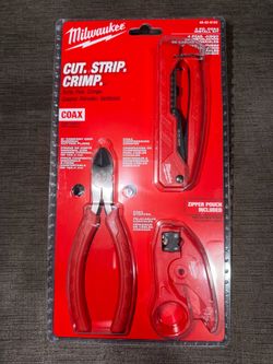Milwaukee Coax Cable Installation Tool Set with Zipper Pouch