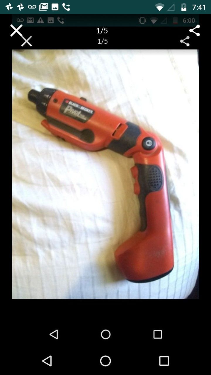 Pick up now!$10 used black and Decker 6v pivot plus drill drive