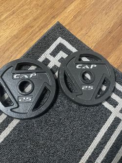 CAP weight plates iron Olympic size 25lbs x 2