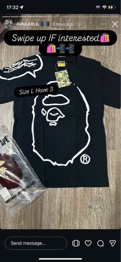 BAPE Ape Head Graphic T-Shirt Size L