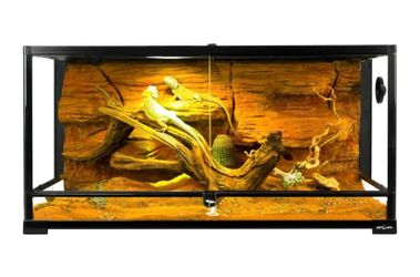 REPTI ZOO 50 Gallon Glass Reptile Terrarium Enclosure (36”x19”x18”)