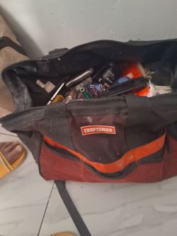 Craftsman tool bag w/ lots of various tools..