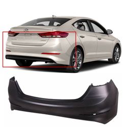 2017 Hyundai Elantra Bumper Cover Primed And Painted Black