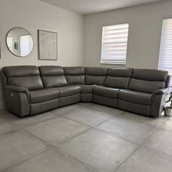 Sofa En Piel  Usado Solo 3 Mese