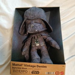 D23 Exclusive Mattel Vintage Denim Star Wars Dark Side Wash Darth Vader Plush 