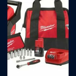 Milwaukee 2463-21RS M12 Impact Wrench Kit w/ Inflator, NEW