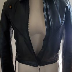 Leather Motorcycle Jacket Size Small