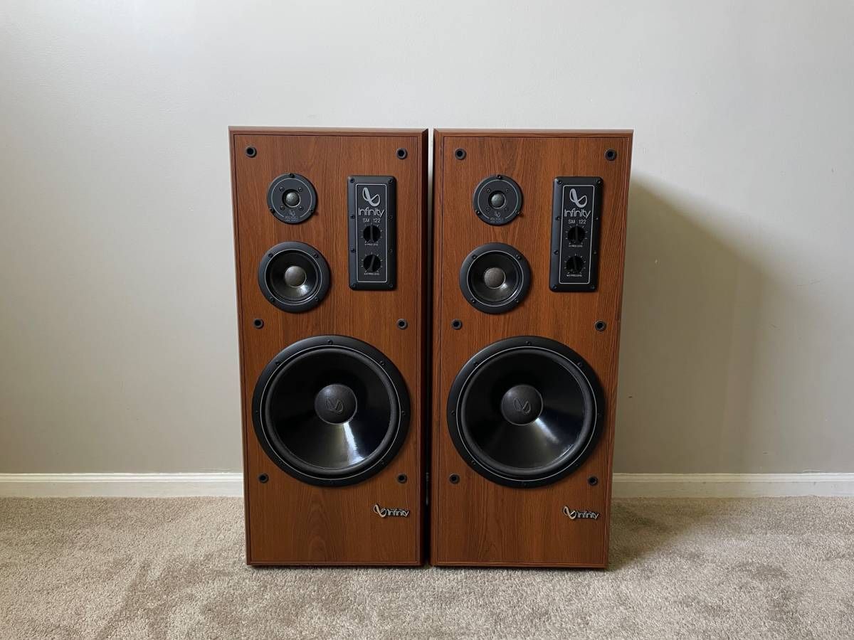 Infinity SM122 3 Way Home Floor Standing Vintage Speakers