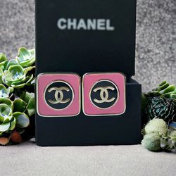 Big Square With Rounded edges Chanel post Earrings 