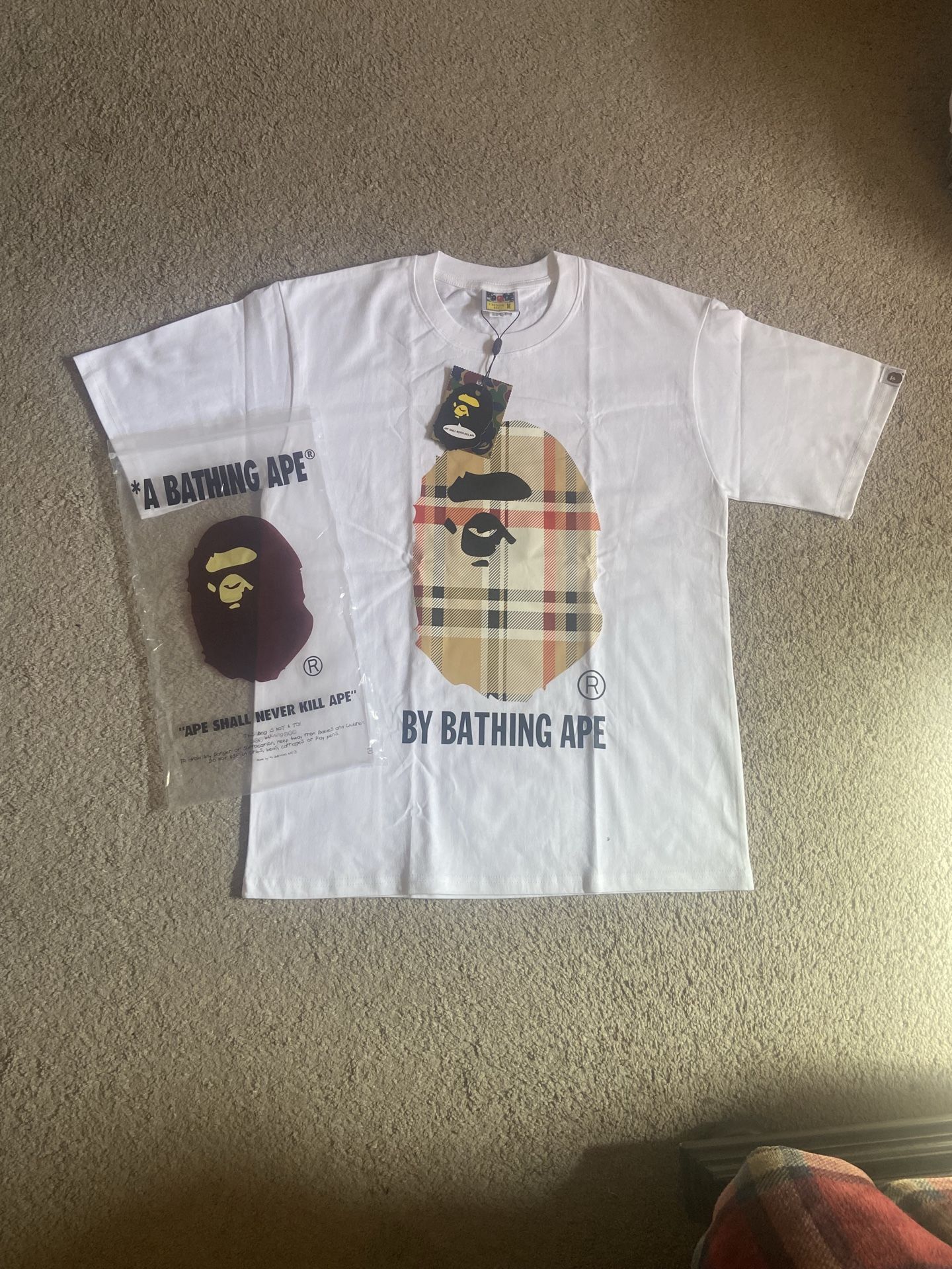 Bape X Burberry Tee Size M