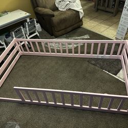 Pink twin bed frame
