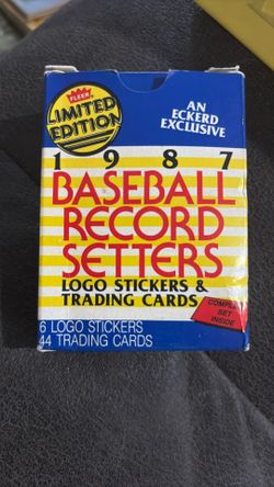 Baseball Record Setters Logo Stickers & Trading Cards 