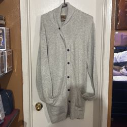 Foundry, Men's Big & Tall, Beige Knit Shawl-Collar Cardigan Sweater, Size 2XLT, Used Once, Great Condition!