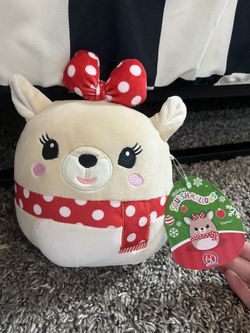 BRAND NEW WITH TAGS Clarice Rudolph The Red Nosed Reindeer 6.5” Squishmallow