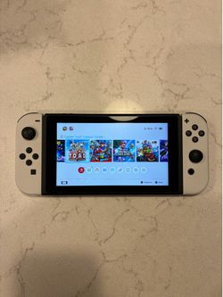 Nintendo Switch OLED 64GB Bundle + 6 Physical Games — Like New Condition