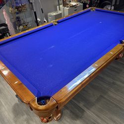 8 foot Solid Maple 3 piece slate Charles River style classic pool table