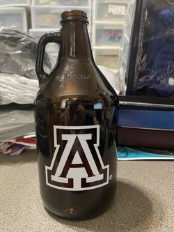 University Of Arizona Wildcats Glass Jar Mug Jug 64 Ounces 