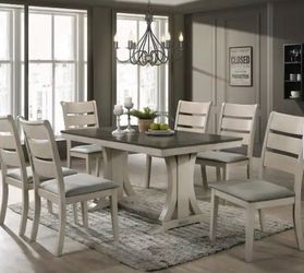 7 piece dining table and chairs set LIKE NEW