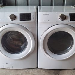 Samsung Front Load Washer And Stackable Gas Dryer Set 