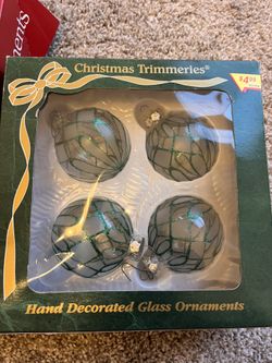 4 Glass Ornaments