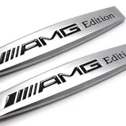 New metal Mercedes AMG edition badge fender emblem adhesive Back. See All 12 Pictures For More AMG accessories Sold Separately SHIPPING AVAILABLE 