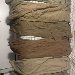6 Tan Cargo/ School Pants 