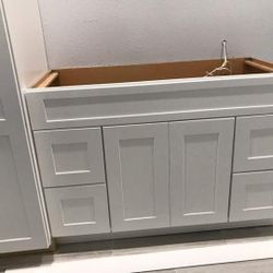 Cabinet Wood 48"$577 Two Doors Four Drawers Softclose 